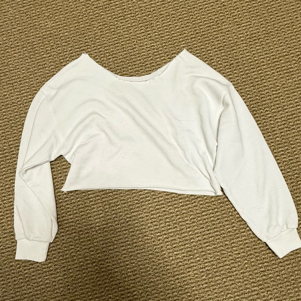 Women's White Cropped Top